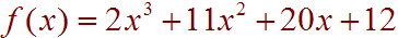 2x^3 + 11x^2 + 20x + 12