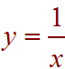 y=1/x