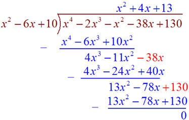 Long Polynomial Division