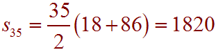 35/2 (18 + 86)  =  1820