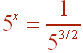 5^x = 1/5^(3/2)