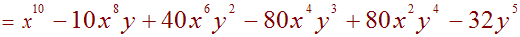 =x^10-10x^8y+40x^6y^2-80x^4y^3+80x^2y^4-32y^5