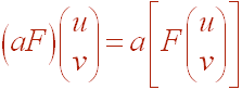 aF([u,v])  =  a(F([u,v)])