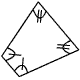 Trapezoid with top and right angles equal, bottom and left angles equal