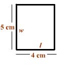 width 5, length 4 rectangle